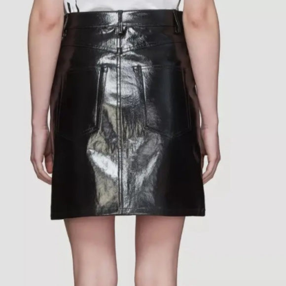 Helmut Lang Leather Mini Skirt - Picture 2 of 4
